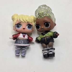 LOL Surprise Doll Lot of 2 Glitter Hair Fashion Dolls MGA 2018 Series Mini Dolls